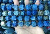 CAA3710 15*16mm - 16*17mm faceted nuggets chrysanthemum agate beads