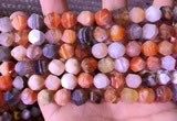 CAA3763 15.5 inches 10mm faceted nuggets mixed botswana agate beads