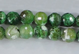 CAA377 15.5 inches 12mm faceted round fire crackle agate beads