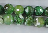 CAA379 15.5 inches 16mm faceted round fire crackle agate beads