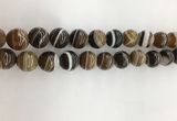 CAA3802 15.5 inches 12mm round line agate beads wholesale