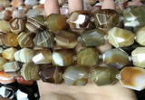 CAA3822 13*17mm - 18*22mm faceted nuggets line agate beads