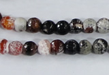 CAA383 15.5 inches 6mm faceted round fire crackle agate beads