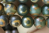 CAA3849 15 inches 6mm round tibetan agate beads wholesale