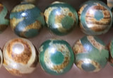 CAA3883 15 inches 8mm round tibetan agate beads wholesale