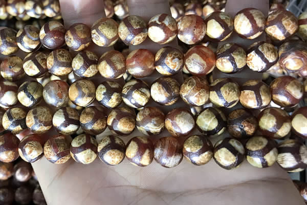 CAA3913 15 inches 10mm round tibetan agate beads wholesale