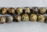 CAA393 15.5 inches 8mm round fire crackle agate beads wholesale