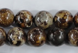 CAA397 15.5 inches 16mm round fire crackle agate beads wholesale