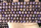 CAA4001 15.5 inches 6mm round purple crazy lace agate beads