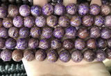 CAA4004 15.5 inches 12mm round purple crazy lace agate beads