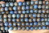 CAA4010 15.5 inches 8mm round blue crazy lace agate beads