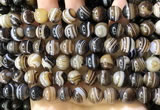 CAA4020 15.5 inches 10mm round line agate beads wholesale