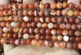 CAA4026 15.5 inches 6mm round line agate beads wholesale