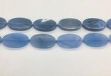 CAA4066 15.5 inches 30*50mm oval blue agate gemstone beads