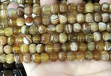 CAA4140 15.5 inches 8mm pumpkin line agate beads wholesale