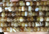 CAA4147 15.5 inches 6*9mm rondelle line agate beads wholesale