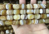 CAA4153 15.5 inches 12*16mm drum line agate beads wholesale