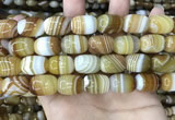 CAA4154 15.5 inches 13*18mm drum line agate beads wholesale