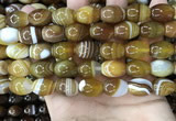 CAA4160 15.5 inches 12*16mm rice line agate beads wholesale