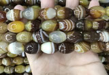 CAA4161 15.5 inches 13*18mm rice line agate beads wholesale