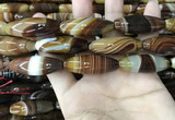 CAA4168 15.5 inches 12*40mm rice line agate beads wholesale