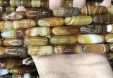 CAA4173 15.5 inches 10*30mm rice line agate beads wholesale