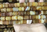 CAA4192 15.5 inches 11*15mm drum line agate gemstone beads