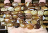 CAA4212 15.5 inches 12*16mm oval line agate beads wholesale