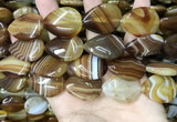 CAA4222 15.5 inches 22*30mm flat teardrop line agate beads wholesale