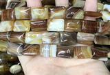 CAA4226 15.5 inches 13*18mm rectangle line agate beads wholesale