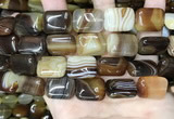 CAA4227 15.5 inches 15*20mm rectangle line agate beads wholesale