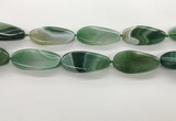 CAA4314 15.5 inches 25*50mm twisted oval line agate beads