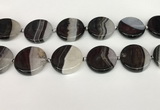 CAA4351 15.5 inches 30mm flat round agate druzy geode beads