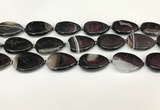 CAA4353 15.5 inches 22*30mm flat teardrop agate druzy geode beads