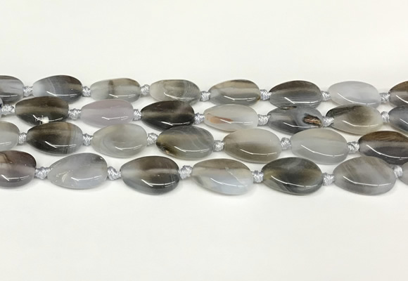 CAA4389 15.5 inches 15*20mm flat teardrop Montana agate beads