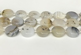 CAA4390 15.5 inches 25mm flat round Montana agate beads