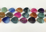 CAA4410 15.5 inches 20*20mm flat teardrop agate druzy geode beads