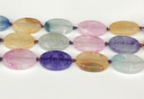 CAA4437 15.5 inches 25*35mm oval agate druzy geode beads