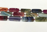 CAA4507 15.5 inches 20*40mm rectangle dragon veins agate beads