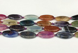 CAA4514 15.5 inches 15*30mm oval dragon veins agate beads