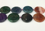 CAA4530 15.5 inches 35mm flat round dragon veins agate beads