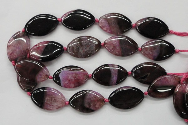 CAA456 15.5 inches 25*40mm marquise agate druzy geode beads