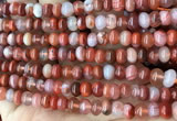 CAA4561 15.5 inches 4*6mm - 5*7mm rondelle south red agate beads