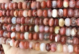 CAA4562 15.5 inches 6*8mm - 6*9mm rondelle south red agate beads