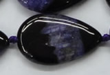 CAA459 15.5 inches 24*40mm flat teardrop agate druzy geode beads