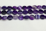 CAA4605 15.5 inches 16mm flat round banded agate beads wholesale