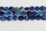 CAA4609 15.5 inches 16mm flat round banded agate beads wholesale