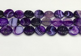 CAA4621 15.5 inches 20mm flat round banded agate beads wholesale