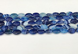 CAA4650 15.5 inches 10*14mm oval banded agate beads wholesale