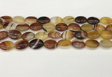 CAA4653 15.5 inches 12*16mm oval banded agate beads wholesale